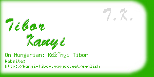 tibor kanyi business card